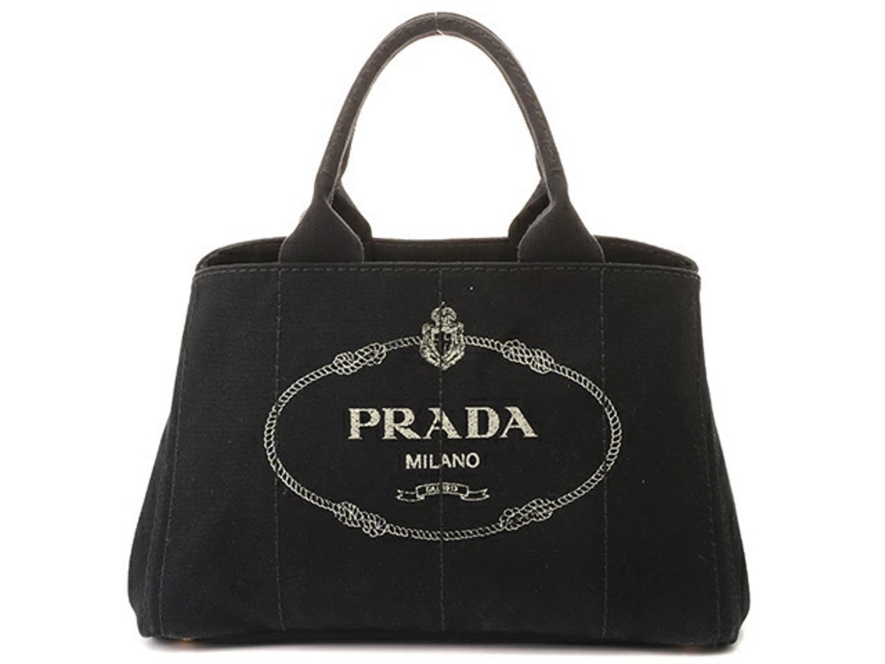 Prada Canapa handbag black canvas